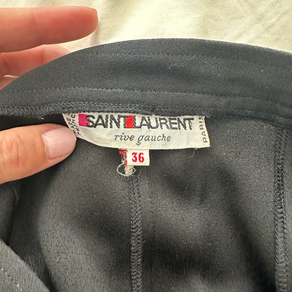 Yves Saint Laurent Black Pleated Skirt- Size 36